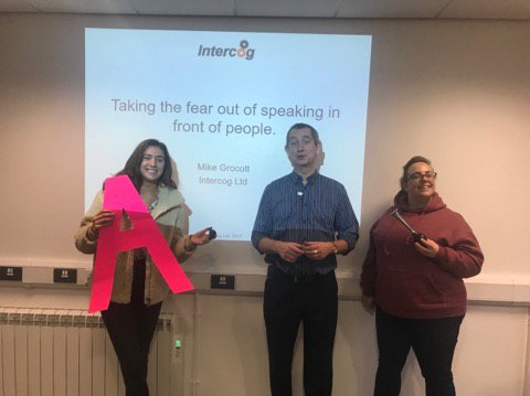 GraceThomson96's tweet photo. Engaging talk on "Taking the fear out of #publicspeaking in front of people" @IntercogUK_Mike @BusinessStaffs #FutureFest https://t.co/TnEgw2gsnq