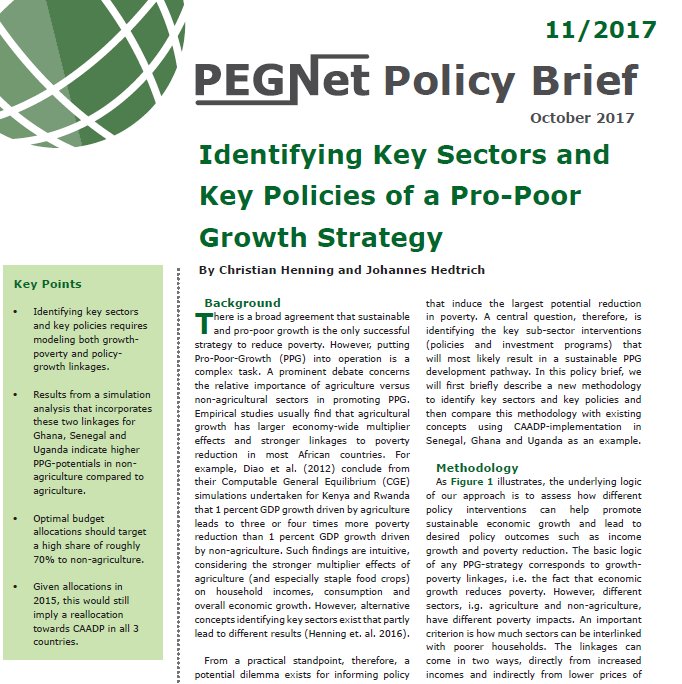 PEGNetKiel's tweet photo. #PEGNet Policy Brief on Identifying #Keysectors and #KeyPolicies of a #Propoor #Growth Strategy by @kieluni researchers https://t.co/GGqSyZdRPV https://t.co/40hSRPAkAY