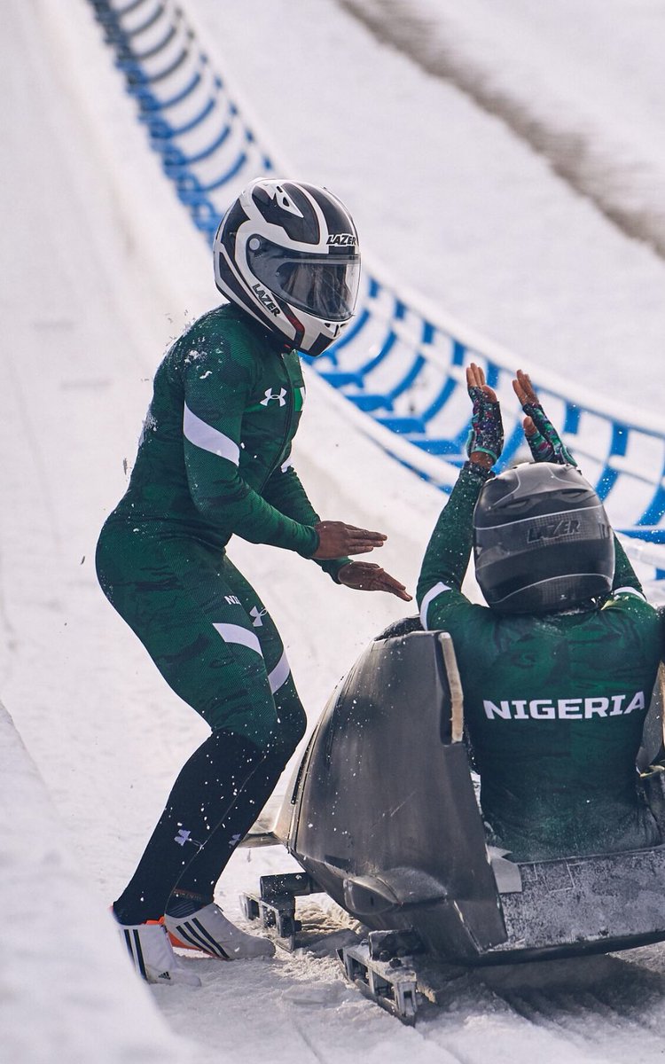 darrenrovell's tweet image. Nigerian Women Bobsled Team has qualified for 2018 Winter Olympics, first bobsled team ever to qualify from the African continent. Already sponsored by Under Armour &amp;amp; VISA.