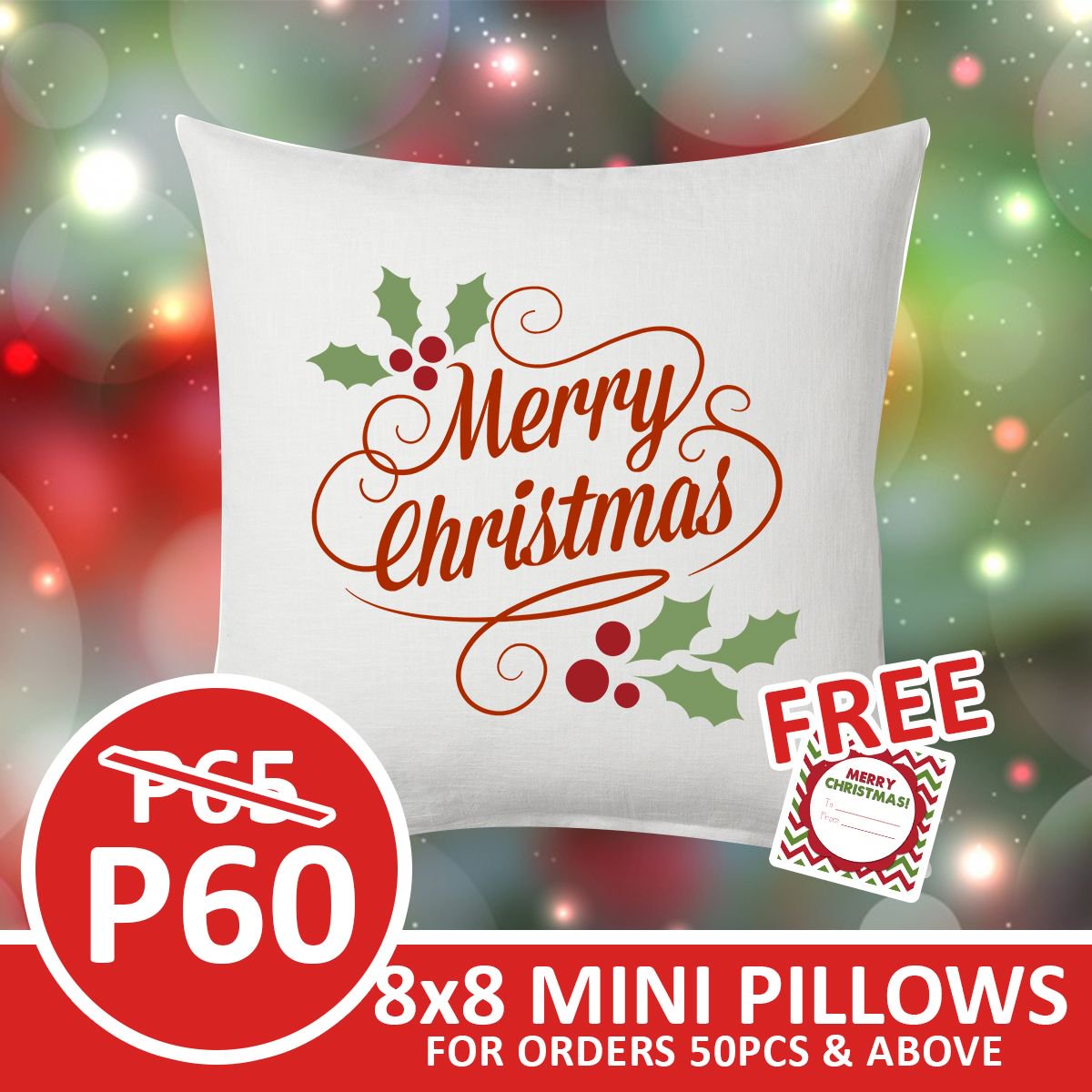 digital_mt's tweet photo. Christmas Pricedrop Promo.
Mini pillow 8x11 
minimum of 50pcs to avail our pricedrop.
promo until dec 15 only.
call/text 0908-946-6702 https://t.co/tX48SbK4jY
