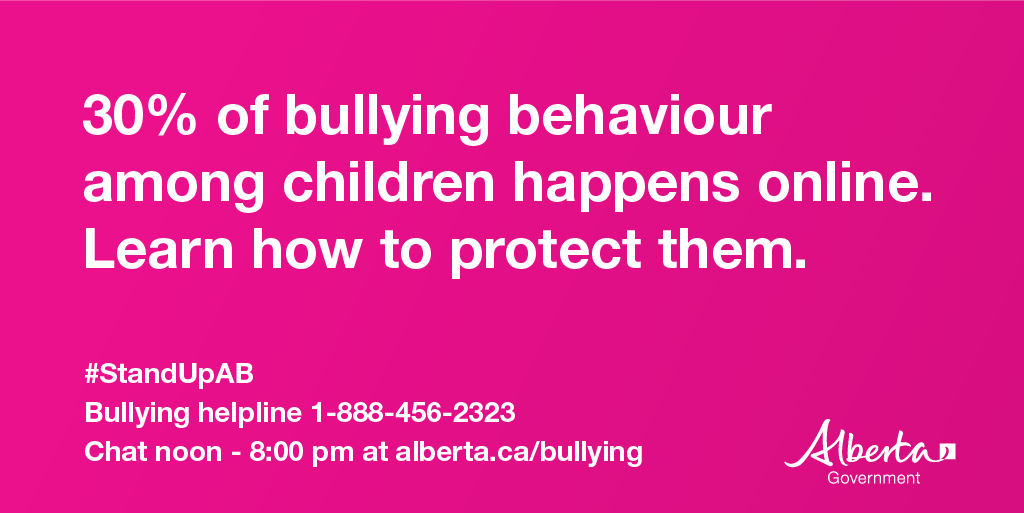 For more information on what to do if you or someone you know encounters cyberbullying, visit bit.ly/2266pXv #AbEd