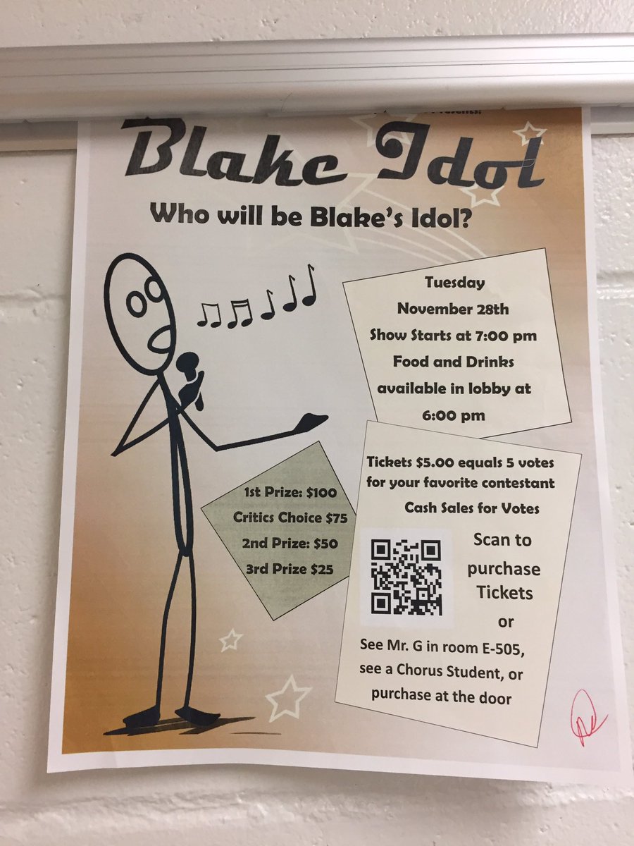 Make sure you come out to Blake Idol on November 28th!! Tell your friends! Link to buy tickets: rmd.me/WN3i_viPYtQ