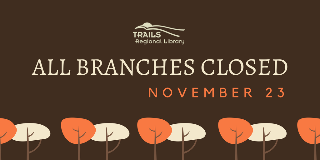 trailsregional's tweet photo. Our branches will be closed Thursday, November 23, but we will be open again on Friday, November 24 for the best Black Friday deals you've ever seen. Everything will be FREE! #BlackFriday #Thanksgiving #FREEbooks https://t.co/DTTZNP024G