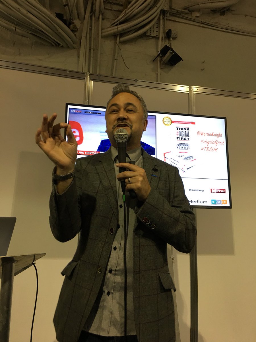 PaulCobley's tweet photo. Great talk @WarrenKnight. Got me tweeting already #digitalfirst #TBSUK https://t.co/U6QzMAbTNl