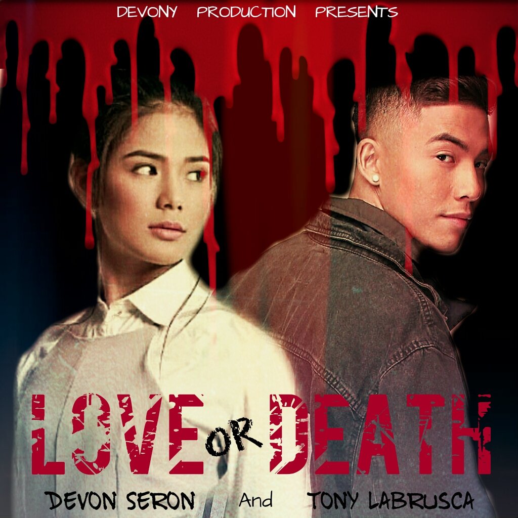 _devontony's tweet image. Napagtripan lang hehe 😁

"LOVE OR DEATH" Starring Devon Seron and Tony Labrusca - a story about two strangers who will try to escape DEATH and found LOVE with each other. What will they choose? Is it LOVE or DEATH? 💘💀🔪
#TonyLabrusca
#DevonSeron
#DevOny
