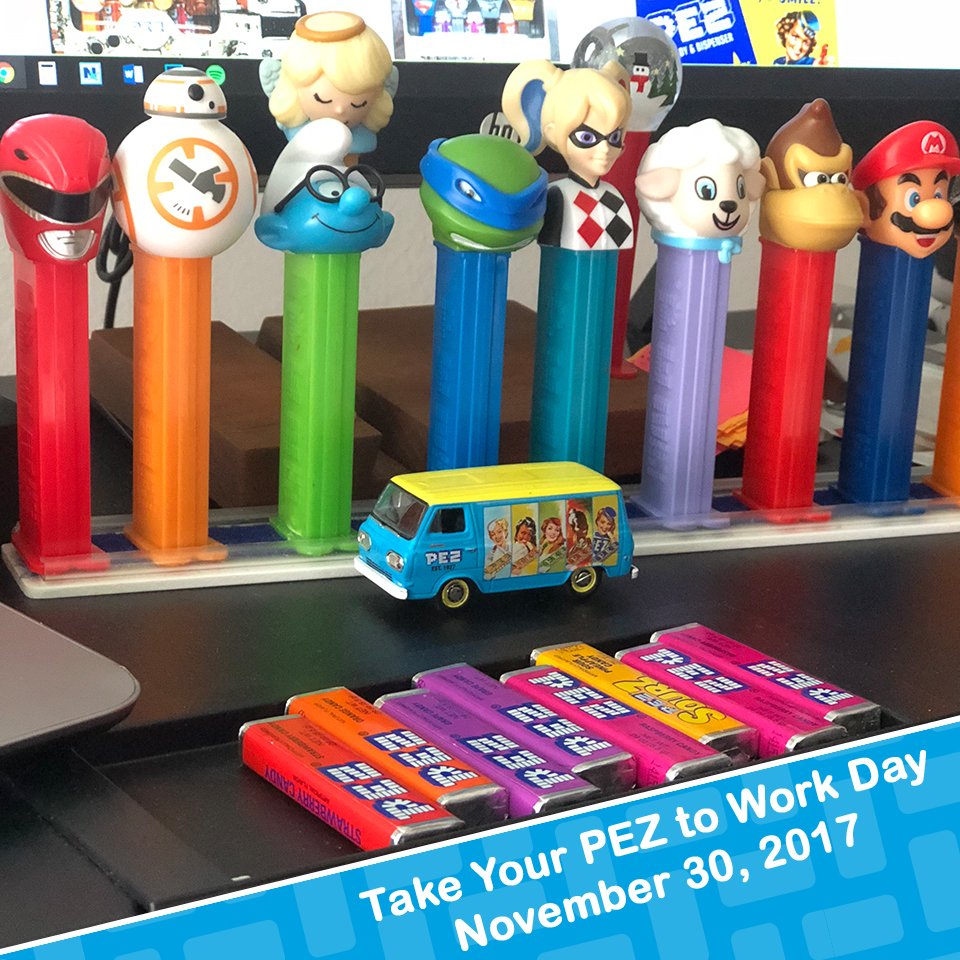 PEZCandyUSA's tweet image. Mark your calendar! Take your #PEZ to work day is just two weeks away! Which PEZ will be joining you on the job?