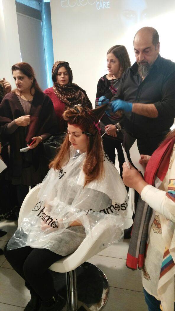 FramesiItaly's tweet photo. Over 6.000 km separate Pakistan from Italy, but the #passion for #hairstyling has cancelled every distance and brought @FramesiPK top experts to our academy where they've spent, led Framesi Master technician Romano Peli, three days of #training and updating. https://t.co/E7xCF2R94G