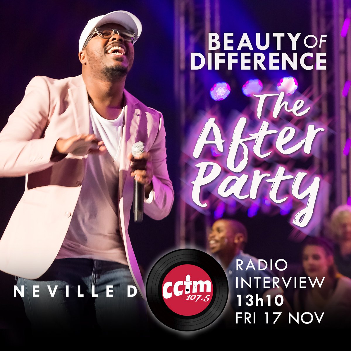 NevilleDMusic's tweet photo. Catch me tomorrow on @ccfm1075. We will talk all things #BeautyOfDifference #TheAfterParty and maybe a little about my weight😏😂. Tune in y’all. Please retweet. https://t.co/Kd5WISvQ1j