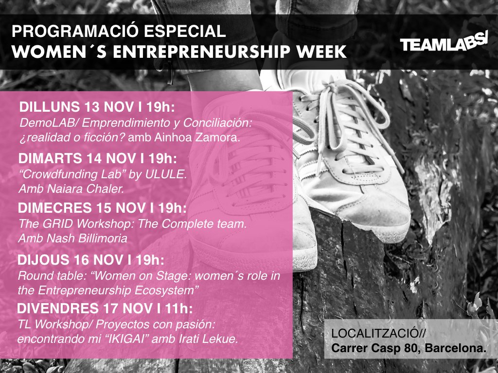 ¡Aún estás a tiempo!

Mañana, a las 11h, en nuestro campus de Barcelona (Casp, 80):

WORKSHOP / PROYECTOS CON PASIÓN: ENCONTRANDO MI "IKIGAI" 

owl.li/1ilQ30gCoTw

#Formacióngratuita #DíadelaEmprendedora #Ikigai #emprendedoras #emprendedores #coaching #MasterYourself