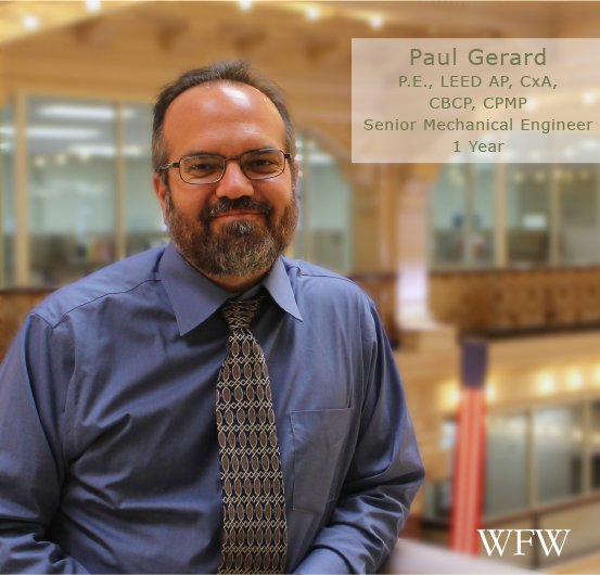 WickFisherWhite's tweet photo. We would like to give a very happy #WFWEng anniversary shout-out to Senior Mechanical Engineer, Paul Gerard. Thank you for all of your hard work and dedication to thought leadership. #Culture #EmployeeSpotlight https://t.co/YUw7sLR4cv