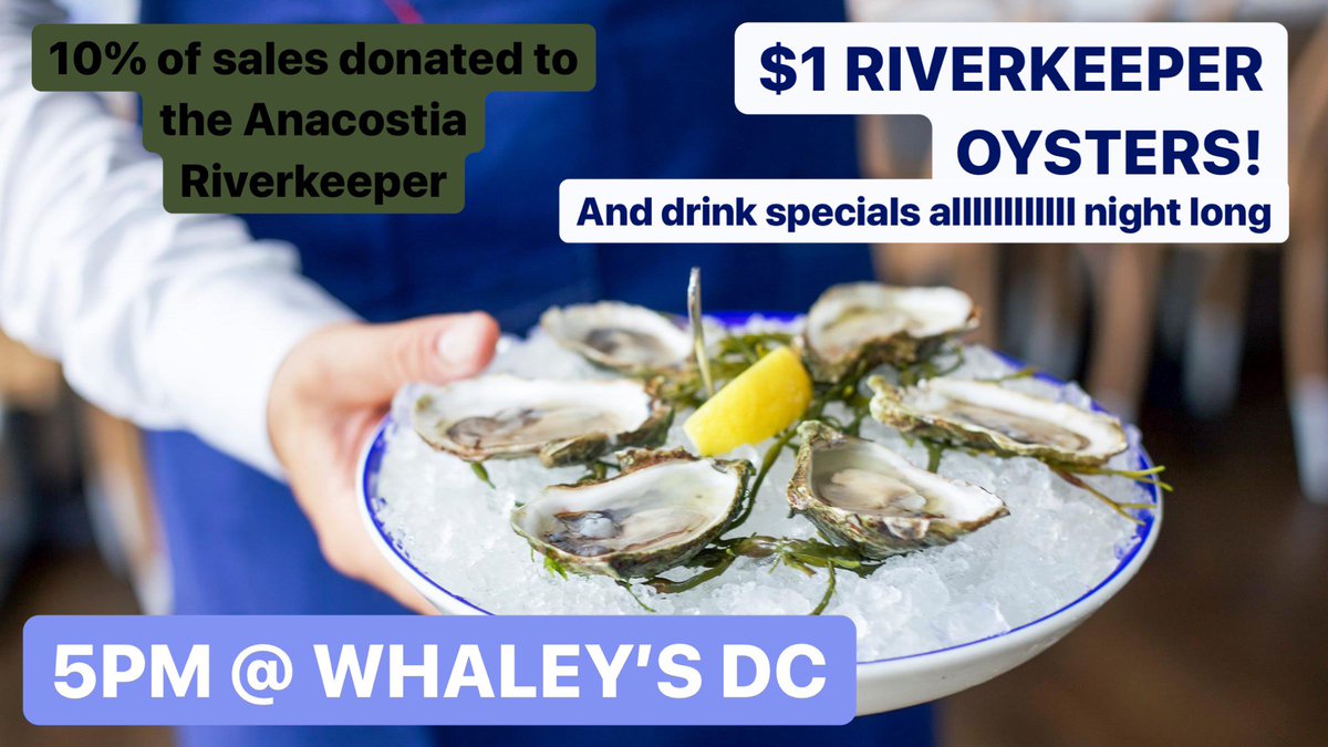 AnacostiaRrkper's tweet image. TONIGHT IS THE NIGHT TO SUPPORT YOUR RIVER #Protectrestoreconnect

@WhaleysDC @YardsParkDC @Agua301WDC @TSNYDC @districtwinery @CapitolYardsDC @TheYardsDC @theyardsyeg @BtchesWhoBrunch @AnacostiaBID @anacostiaws