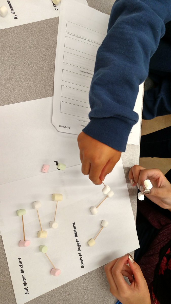 Elite8thScience's tweet image. Learning about elements, compounds, &amp;amp; mixtures using marshmallows &amp;amp; putting cell phones to good use by taking pictures for analysis/comparison of "composition."
@KCSScience @terry_nieporte @ScienceIsFUN4us @Kris10Jenkins @awalls19 @theJTHicks
#cbmsELITE8th
#FearTheTree
#PowerTree