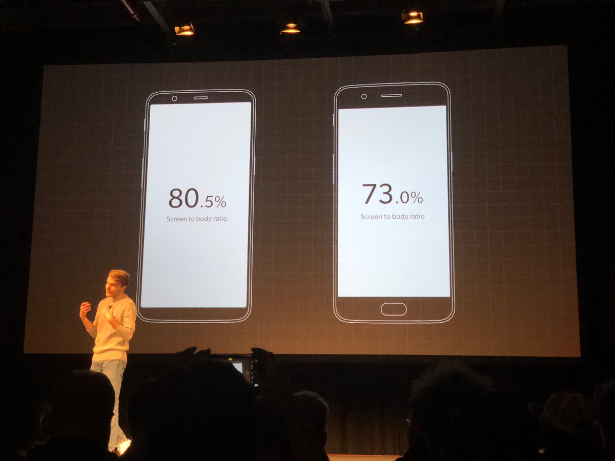 Androidindia's tweet image. OnePlus 5T and OnePlus 5 screen difference in a bit shell the 5T has a 6” screen but almost same body size.