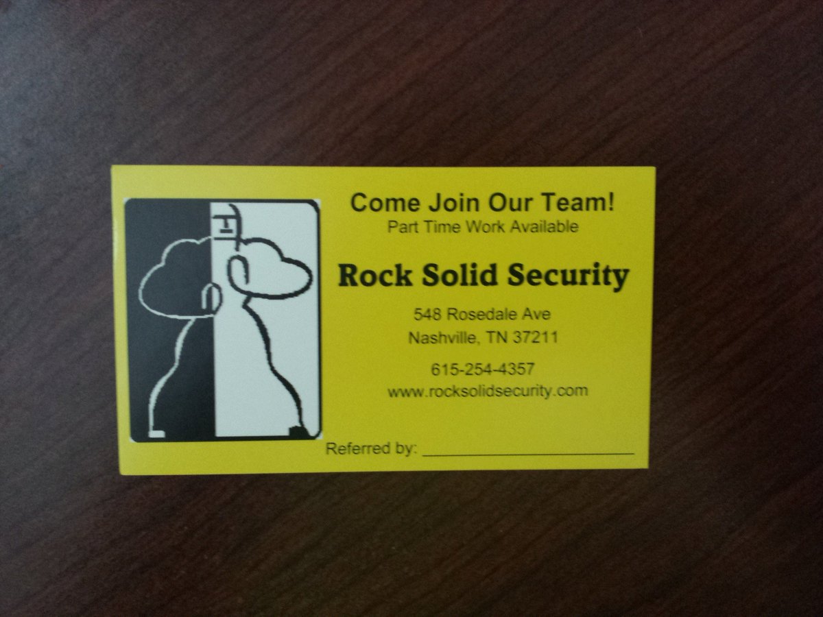 RockSolidSec's tweet image. Want a great career with the best event #Security company in Nashville? Visit rocksolidsecurity.com and fill out your app today!