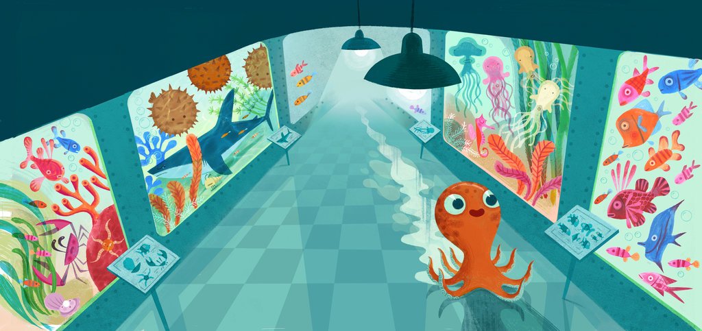 Octopus in picture book