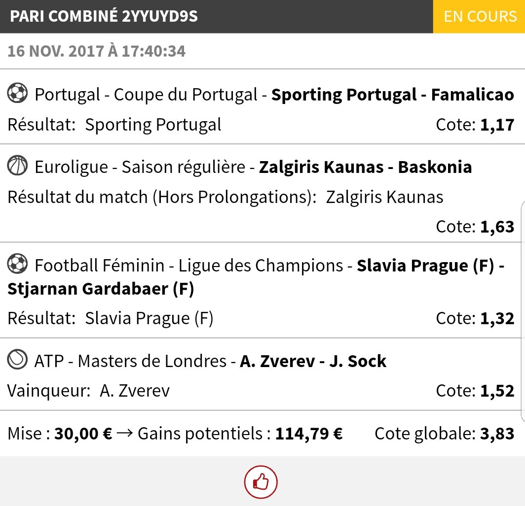 KarlPronos's tweet image. Voilà le pari ! ♻️ et ❤ au max montrez du soutien !
Doucement sur les mises c'est pas safe ! Mais ca peut passer je dirais confiance 3/5 
#prono #TeamParieur