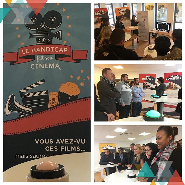 NeuronesIT's tweet photo. [Cinéma &amp; handicap] Aujourd’hui, petit tour d’horizon des différents handicaps à travers des extraits de films lors de notre Quiz ciné live.
#SEEPH2017 #emploiethandicap2017 #goodstoknow #agefiph #cinemaethandicap #handeco https://t.co/xTVtwlRRw1