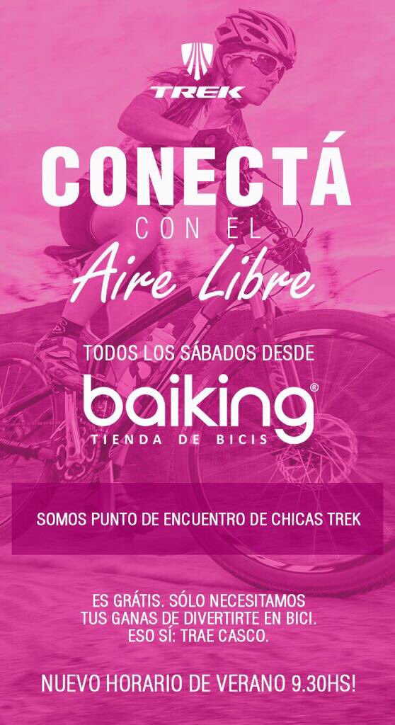 Ahora las chicas tienen un lugar seguro para disfrutar la bici ! #chicastrek
#baikingtiendadebicis