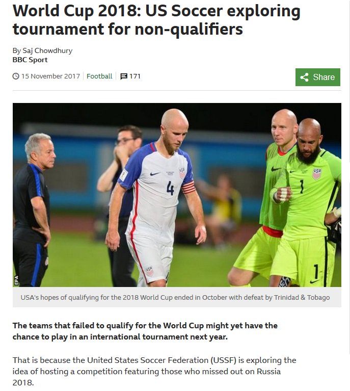 HamaikaTb's tweet photo. BBC katearen arabera, AEBtako futbol federazioa #Russia2018-ko munduko txapelketara sailkatu ez diren taldeekin txapelketa antolatzea aztertzen ari da? Euskal Selekzioa bertan egongo da? horretarako ahalegina egingo da? 👉⚽️ https://t.co/up4zc5bx8D