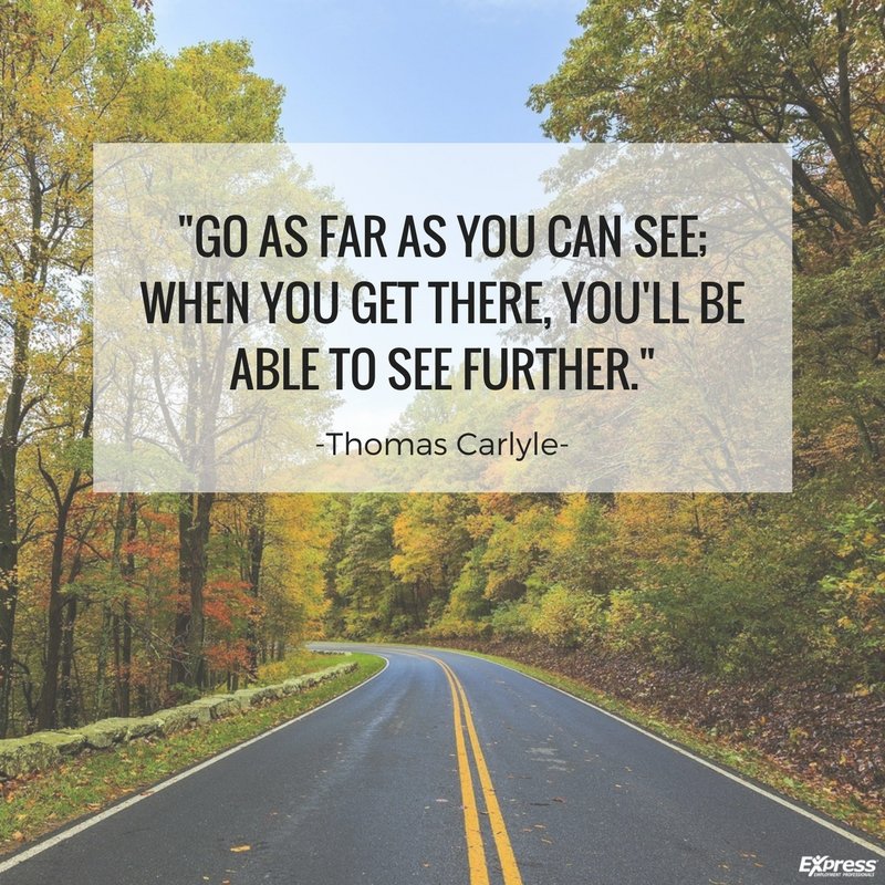 JobsAthensGA's tweet photo. "Go as far as you can see; when you get there, you'll be able to see further." #ExpressABC #ThursdayThoughts #KeepGoing https://t.co/hzFXqWjdXO