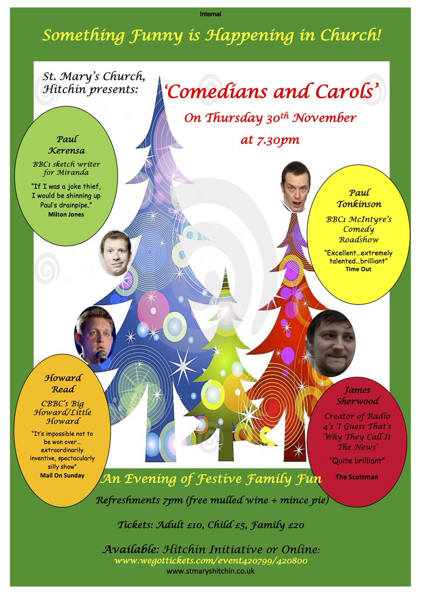 Well this looks interesting… <a href="/stmaryshitchin_/">St Mary's Church, Hitchin</a> #hitchin #comedy #church