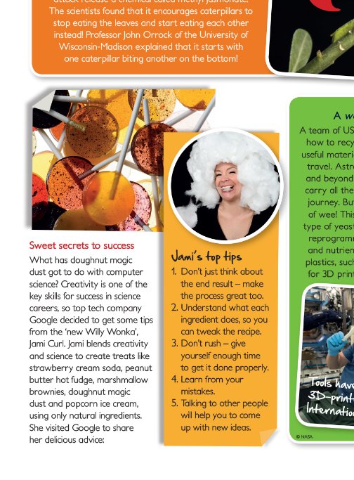 whizzpopbangmag's tweet image. SCIENCE NEWS: SWEET SECRETS TO SUCCESS What has doughnut magic dust got to do with computer science? Read all about it in this month's issue of Whizz Pop Bang! ow.ly/bdp730gzrZ6 #creativityinscience