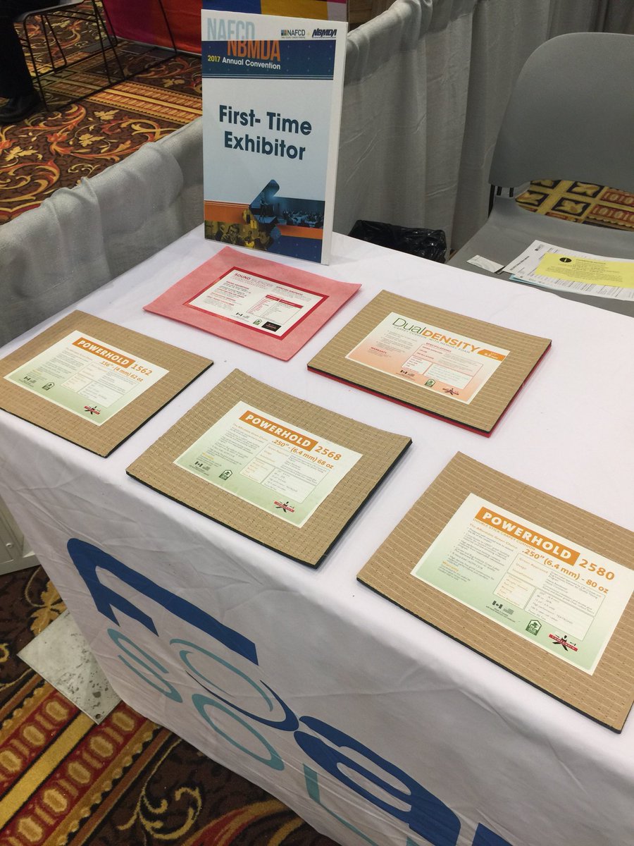 _Powerhold's tweet photo. @_Powerhold newest partner, Foam Solutions.  First time exhibitor at #NAFCD.  Showing the new Powerhold rubber underlayments. https://t.co/7EIRXu6hwj