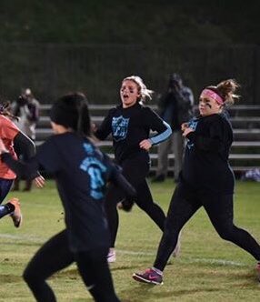 lcacheerleading's tweet image. Just a few pictures of some of our cheerleaders playing their faces off to claim back to back Powder Puff titles for the class of 18
