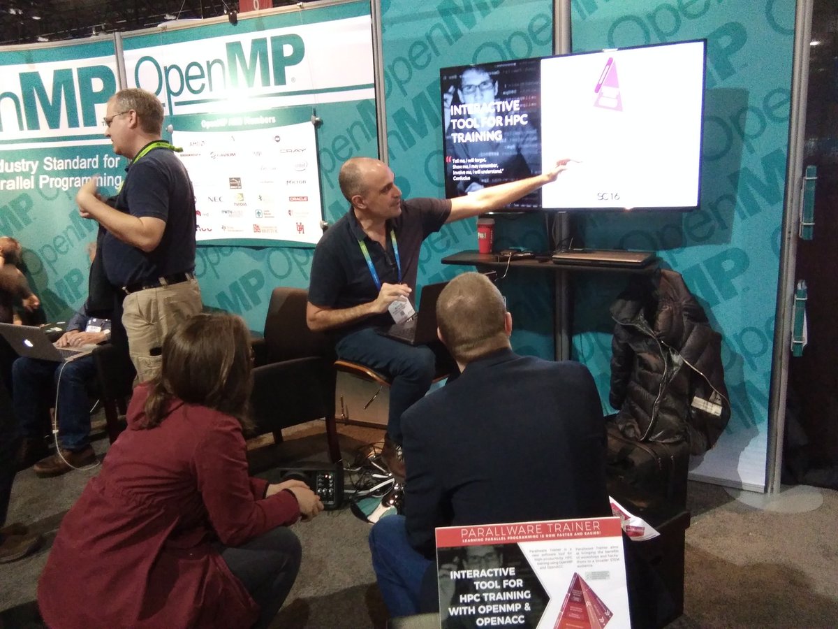 ManuelArenaz's tweet image. Talk and demo of #ParallwareTrainer at the #OpenMP Booth #1246 👉 Today from 10am-12pm. Come check it out! .@OpenMPCon  #SC17 #hpcconnects .@Supercomputing