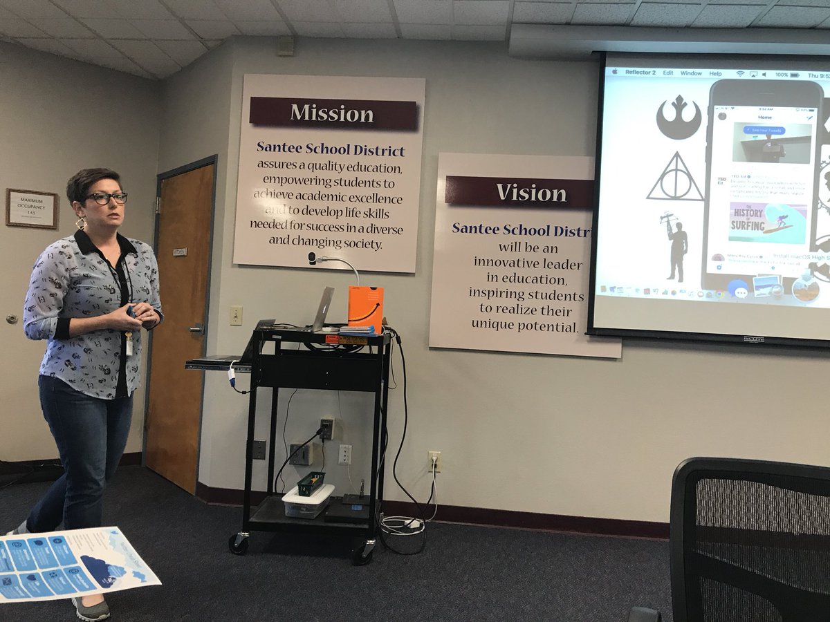 Tweets and more. Thanks <a href="/TiffaniDBrown/">Tiffani Brown</a> for Twitter for us basics. Or is it basics for Twitter? <a href="/SSDKristin/">Kristin Baranski, Ed.D</a> #santeesd