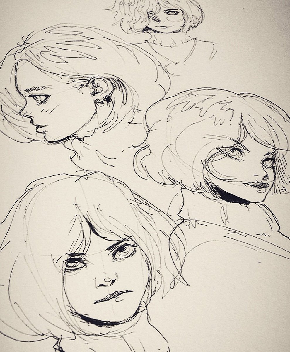 Doodles from yesterday. Got to draw more traditional stuff
.
.
.
.
 
#doodles #sketch #girl #portrait #ink #artwork 