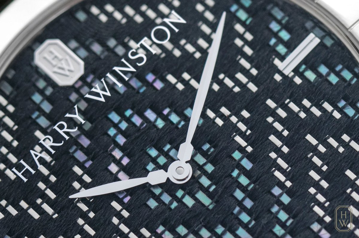 HarryWinston's tweet photo. The Midnight Precious Weaving explores a rare Japanese weaving technique, in which #silk gold thread and thin pieces of natural #motherofpearl are woven together #HarryWinston. Learn more about the new #timepiece: https://t.co/s8Fcq6tCyB https://t.co/s0r98IfN5b