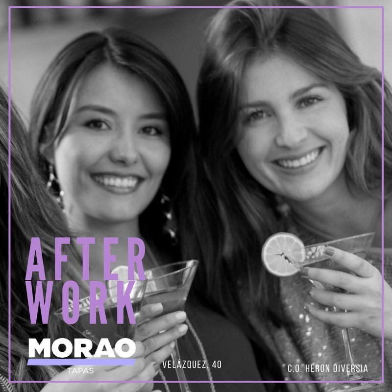 moraotapas's tweet photo. El mejor plan para este jueves después del trabajo:
 A F T E R W O R K 😉
relax, música y unas copas 🍸 en #moraotapas https://t.co/7sM9MXLk67
