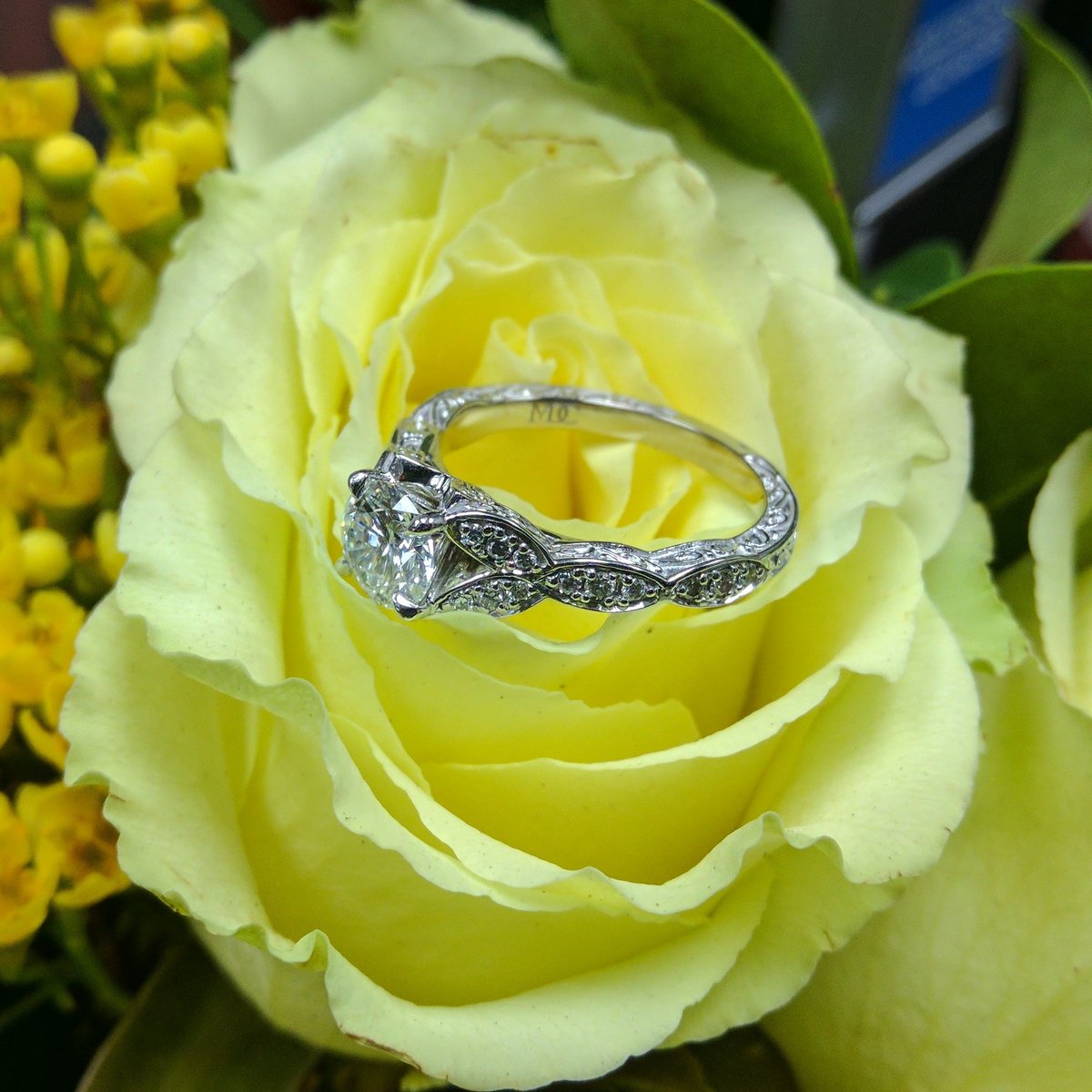 MDCDiamonds's tweet photo. Floral Swing Diamond Engagement Ring with Engraved Band

https://t.co/tJYi4yE4WL

#diamondsnewyork #vintageinspired #engraved #rounddiamond #pave #splitband #floral #leaves #petals #engagementring #mdcdiamondsnewyork #newyorkdiamondring #engagementringnewyork #swing https://t.co/8ptnsdUPq1