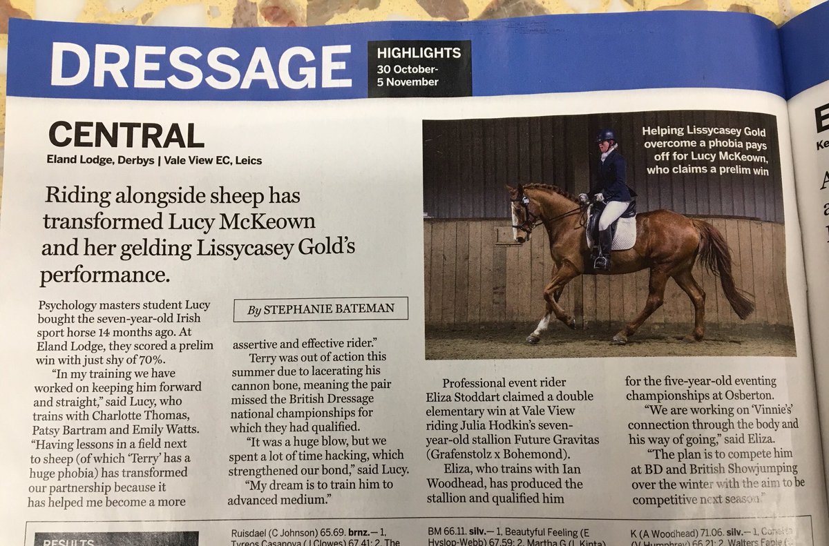 When one of your brand ambassadors @LucyMcKeown1  gets her first @horseandhound article you feel very proud ! #topoftheclopsteam #247dressage #thedressagehour #horsehour