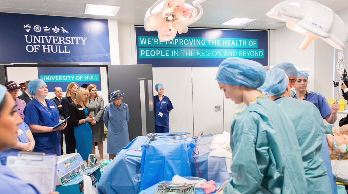 UniOfHull's tweet photo. Today Her Majesty The Queen paid visit to our beautiful campus and amazing facilities for the official opening of the heart of our £28-million health campus, the Allam Medical Building. 

Read more: https://t.co/HFgdDCYURN https://t.co/qpqNTocoXS
