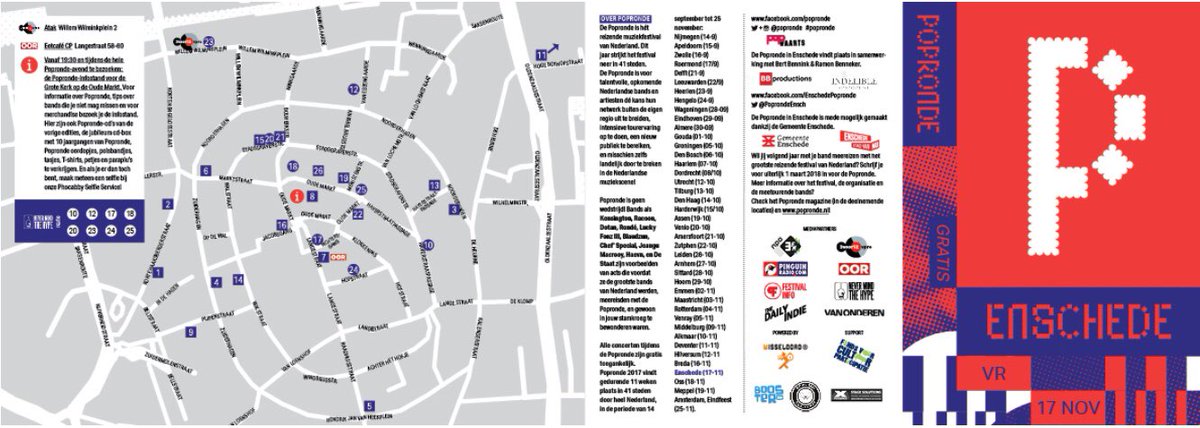 PoprondeEnsch's tweet photo. Programmaboekjes liggen overal! Morgen aanvang 14.30u @KajsGuitarstore met @Certain_Animals #siked ! https://t.co/lJC6KEccAp