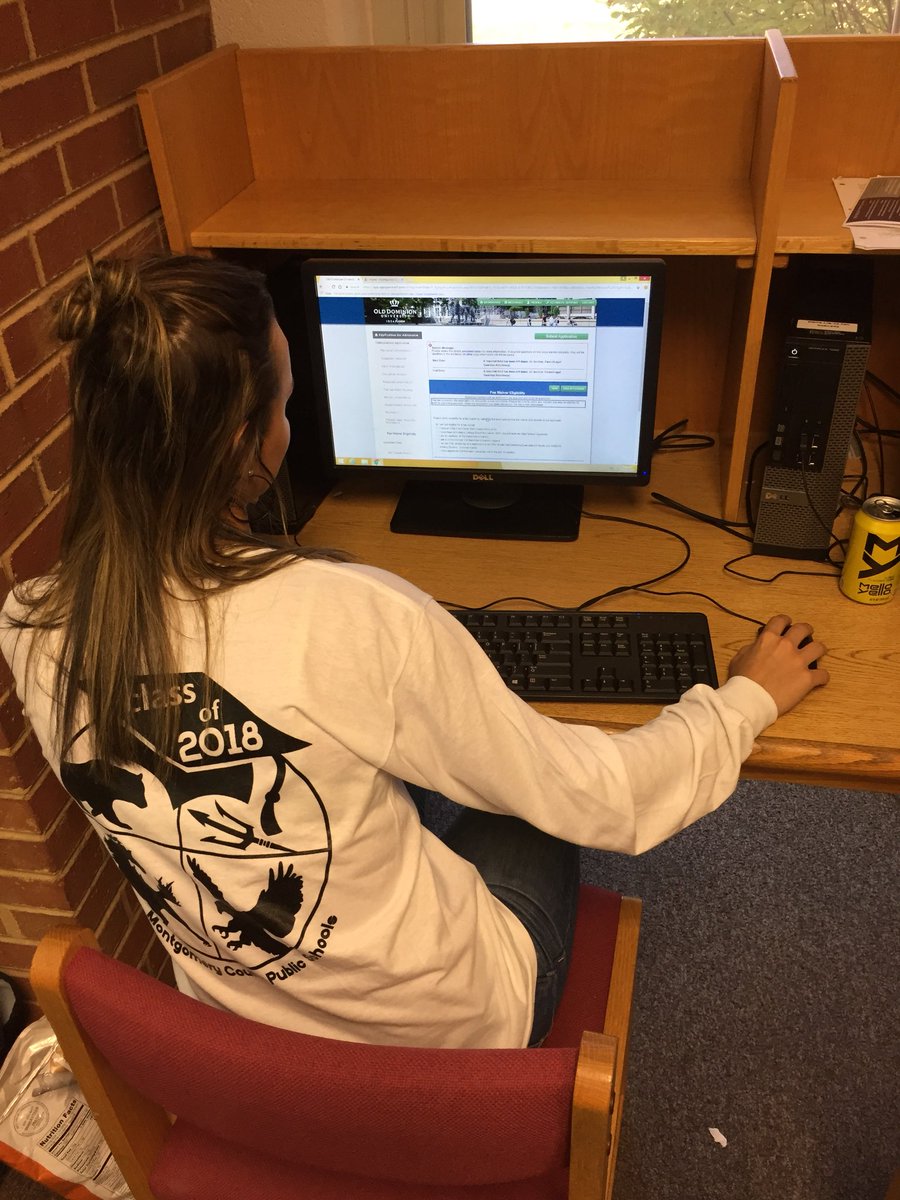 EMHSMustangs's tweet photo. College Application Day! @ODU bound! #graduatewithaplan https://t.co/PQE27Y3vzd