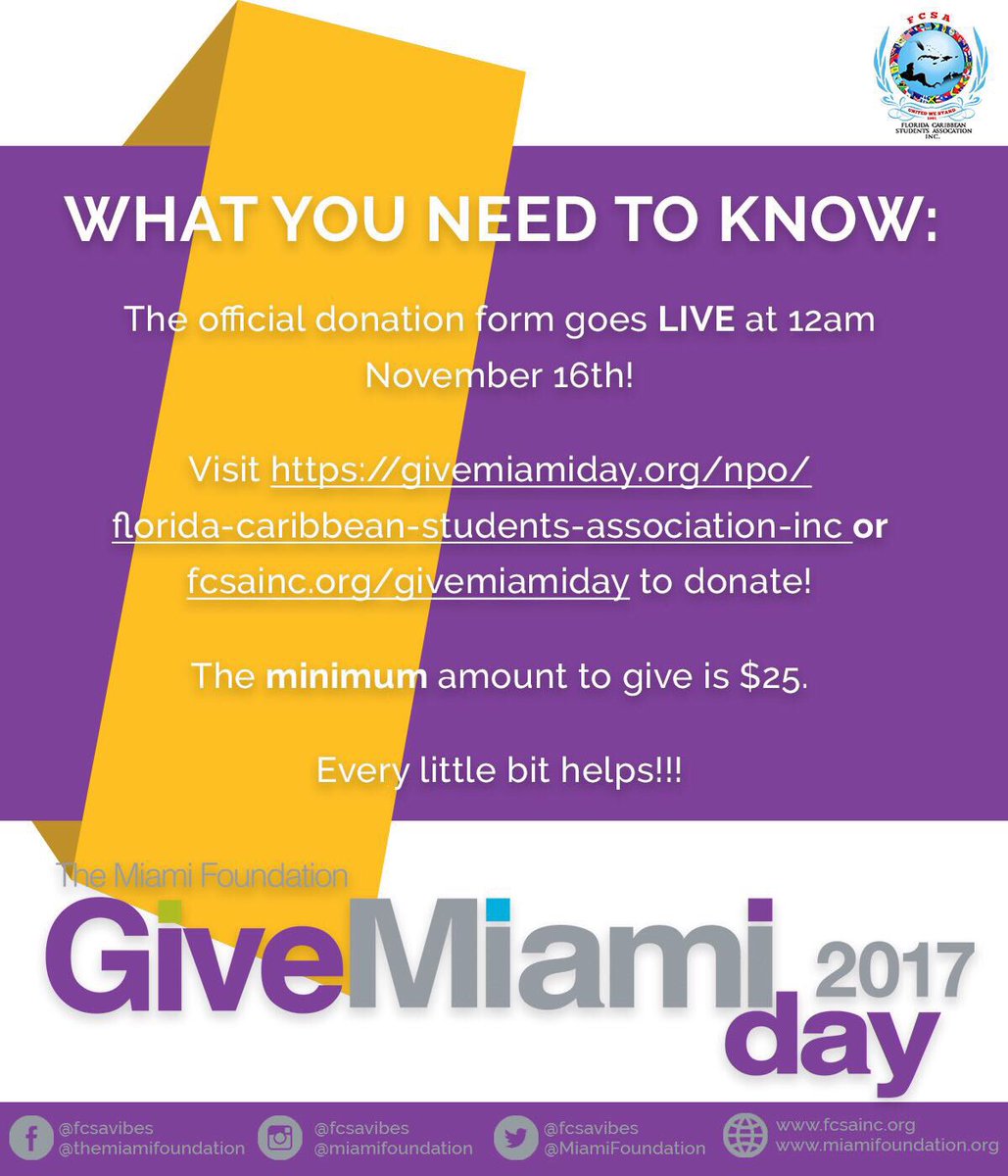 CSA_SLU's tweet photo. Today is Give Miami Day! #GiveMIamiDay2017 https://t.co/eC71hAyI7O