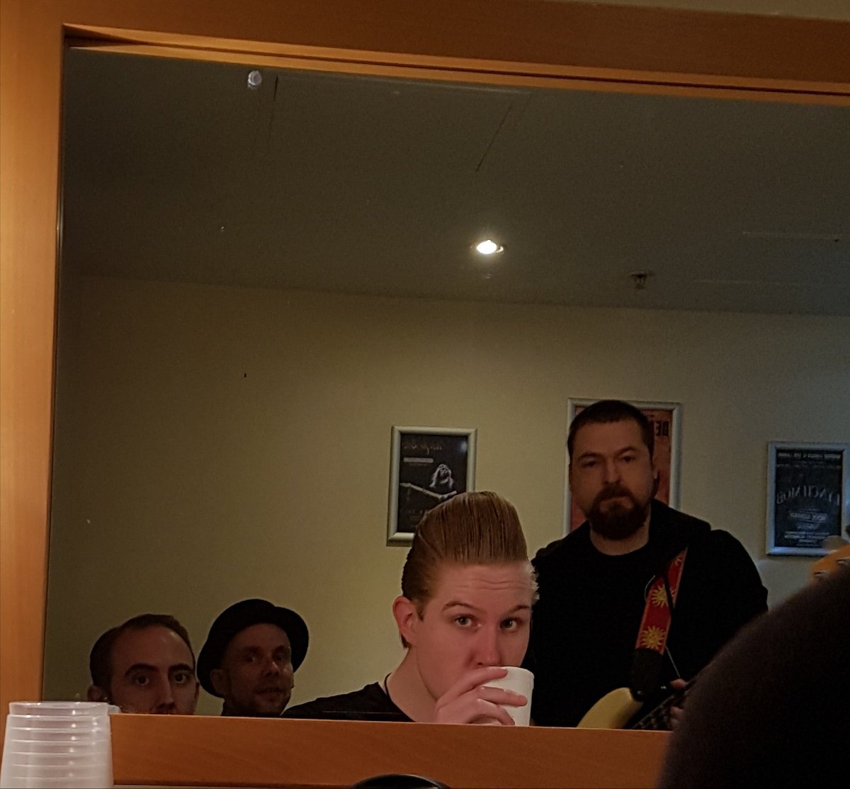 slypersuaders's tweet photo. Candid shot of the band getting ready to play. #rav2017 https://t.co/JVylJJczFC