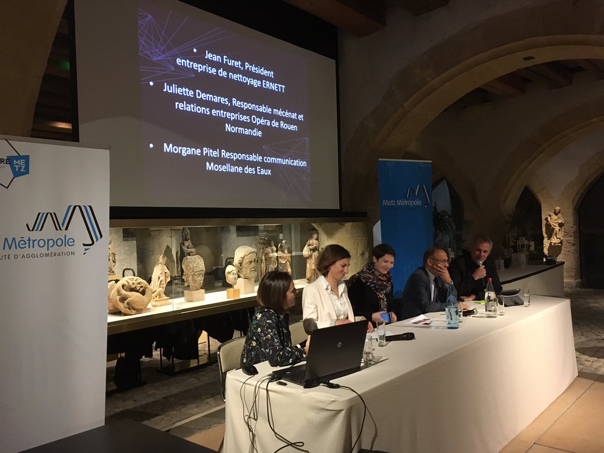 EuroMetroMetz's tweet photo. Une 2ème table ronde avec des retours d'expériences d' ERNETT, de l'@operaderouen &amp; de la Mosellane des Eaux @JulietteDemares @MorganePitel https://t.co/pVrlMpT4PJ