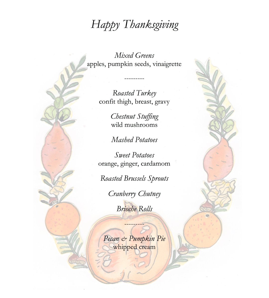 We still have some tables left for Thanksgiving! Contact us now to reserve your spot. 718-522-1018 or info@vinegarhillhouse.com