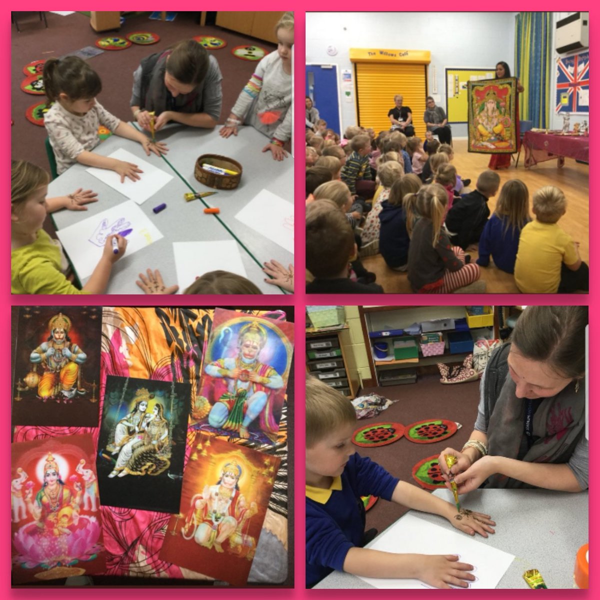 MelissaC310704's tweet photo. #TeamEYFS @ToyntonPrimary have had a brilliant time today working with #SunitaPatel to celebrate Diwali🌟
#indiancultureday #foodtasting #rangolipatterns #dressingup
#bollywooddancing #hennadesigns  #aroundtheworldin190days https://t.co/2qzdUu8MgZ