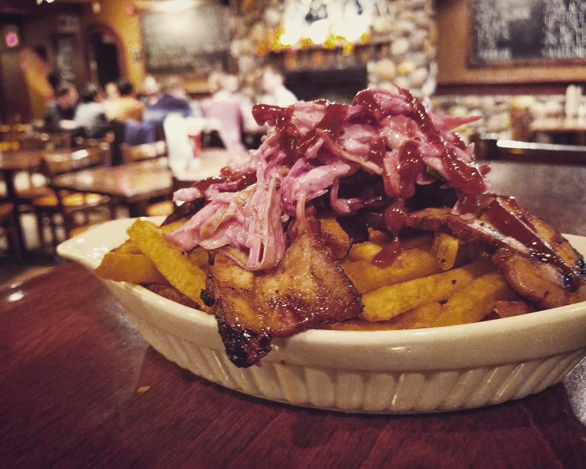 rockbotmbrewpub's tweet image. Pork Belly Fries !!! Just one of the new menu items launched this week at Rockbottom.