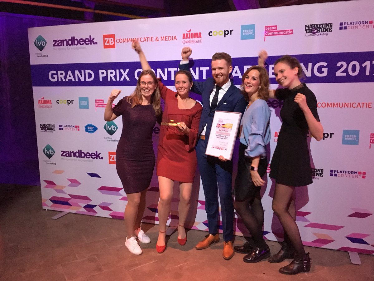 GrandPrixCM's tweet photo. @hartstichting &amp; @weareblossom winnen GOUDEN AWARD NOT FOR PROFIT #gpcm17 https://t.co/cqNCiuVJwd