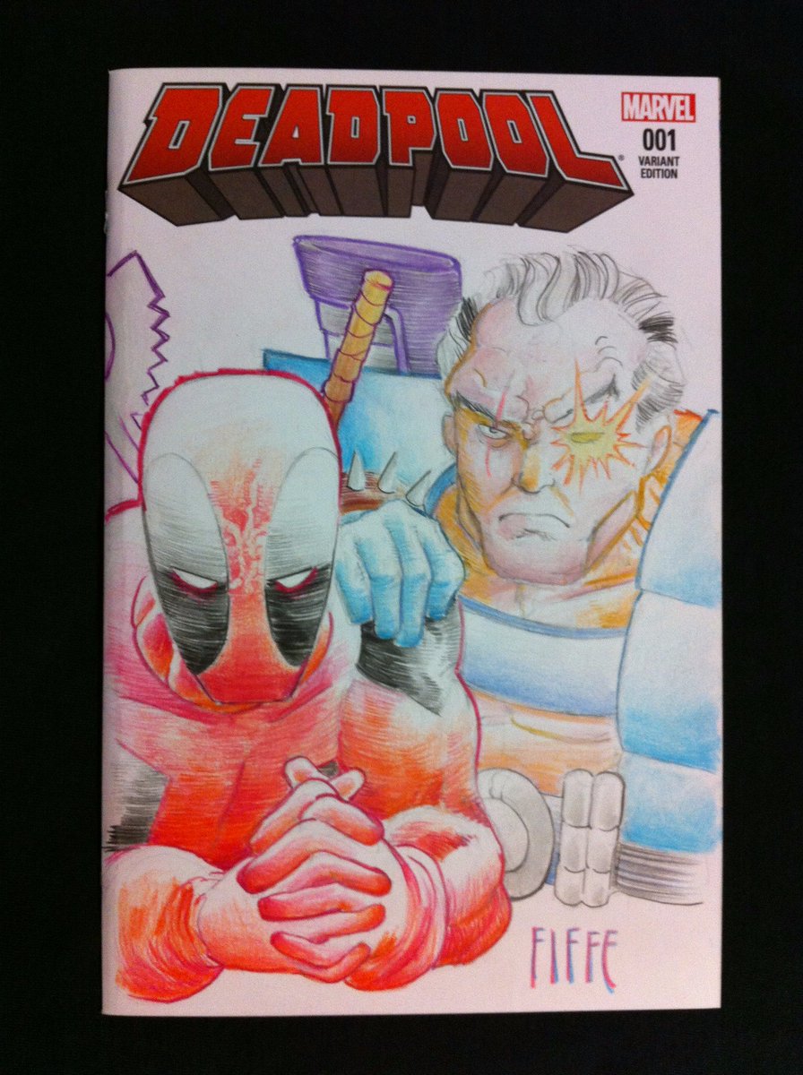 barneye2's tweet photo. WHAM!!! THE BADDEST BLOOD BROTHERS MAKE IT EXTREMELY BIG!!! @MichelFiffe @robertliefeld @VancityReynolds Josh Brolin @comicartsbklyn @JHUComicBooks #Deadpool #Cable #SoGoodTogether #DanceForever #RIPGeorge #RIPChuck https://t.co/HqVtPQzipN