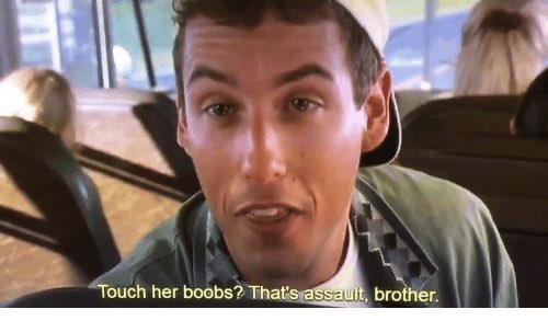 Billy Madison on X: When no one tell you your boobs are hanging