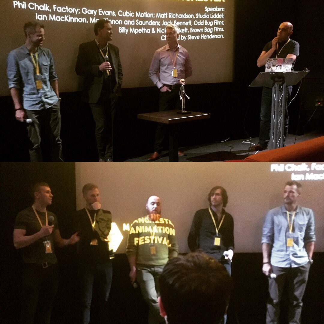 MediaTutorKaty's tweet photo. Truly #inspirational session #makingitinmanchester @mcranimation with @MackandSaund @StudioLiddell @OddBugStudio @cubicmotion @BrownBagFilms @factory_create my @tmcbcci @themcrcollege #digitalart and #animation students had a blast! #MAF2017 https://t.co/FB382XNgPD