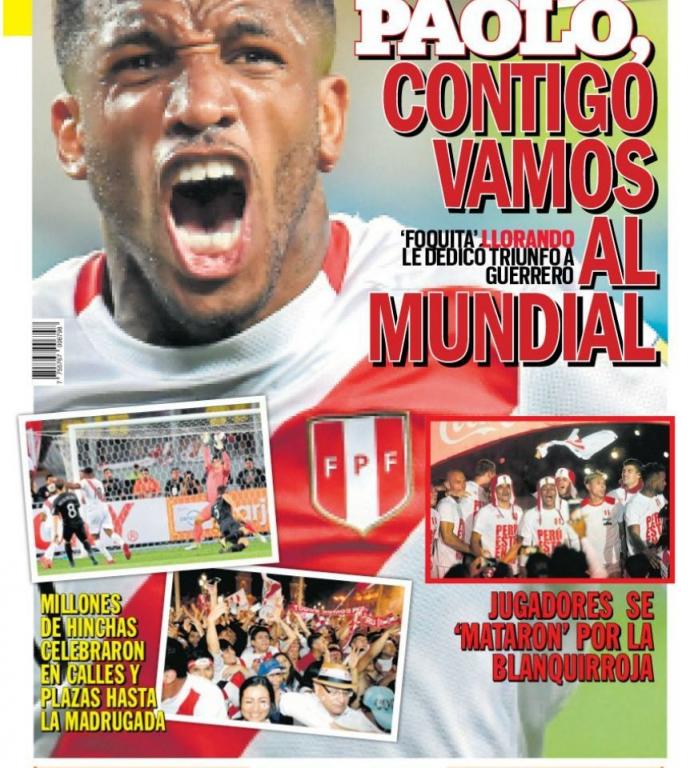 SebDsel's tweet photo. ¡GUARDEN ESTAS PORTADAS HISTORICAS! #GraciasMuchachos #ConFePeru #RumboARusia2018 https://t.co/LG21IgeQ2y