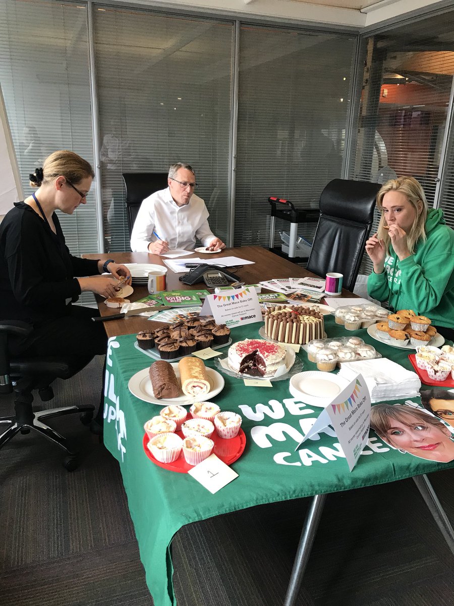 caradeeks49's tweet photo. @MaceGroup Day4 spent the morning with Mandy from @macmillancancer who helped us with our judging for our MaceBakeOff #MaceWellbeing https://t.co/Sl82gzY448
